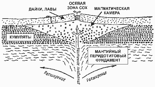 ���. 1. �������������� ������������ ����� ����������� ������������� ������� � ����������� ���������� (�� Parrot, Ricou, 1976).